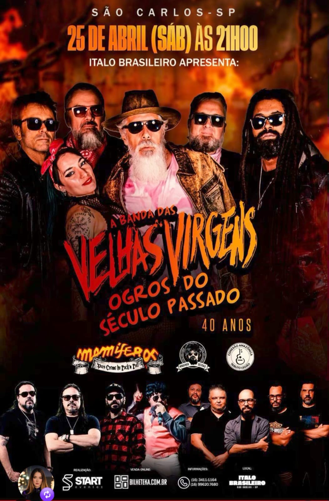 Clube Italo Brasileiro - São Carlos - SP - Ogros do Século Passado - Velhas 40 anos